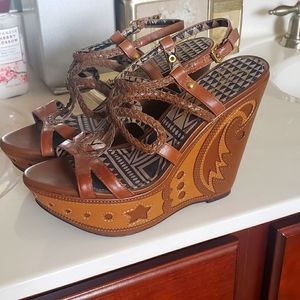 Braided Strappy Casual Heels